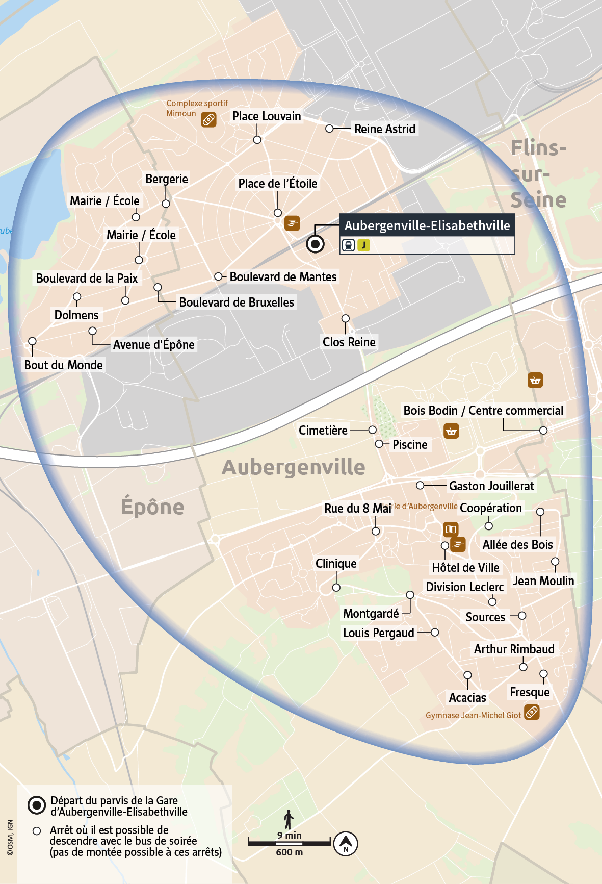 Plan du Bus de Soirée Aubergenville