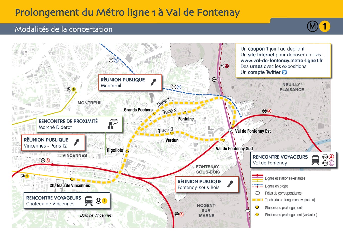 Prolongement du Métro ligne 1 à Val de Fontenay